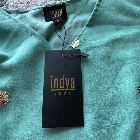 [NEW] Women's Indya Sky Blue Embroidered Anarkali Gown - Picture 8 of 11